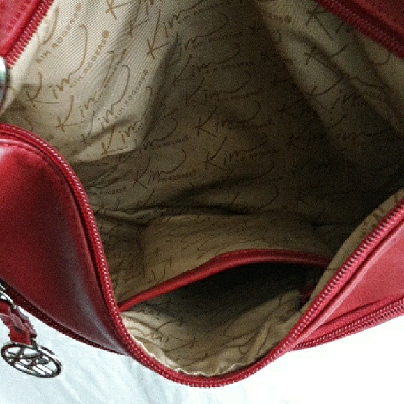 Kim Rogers Red Leather Shoulder Bag - Picture 5 of 11
